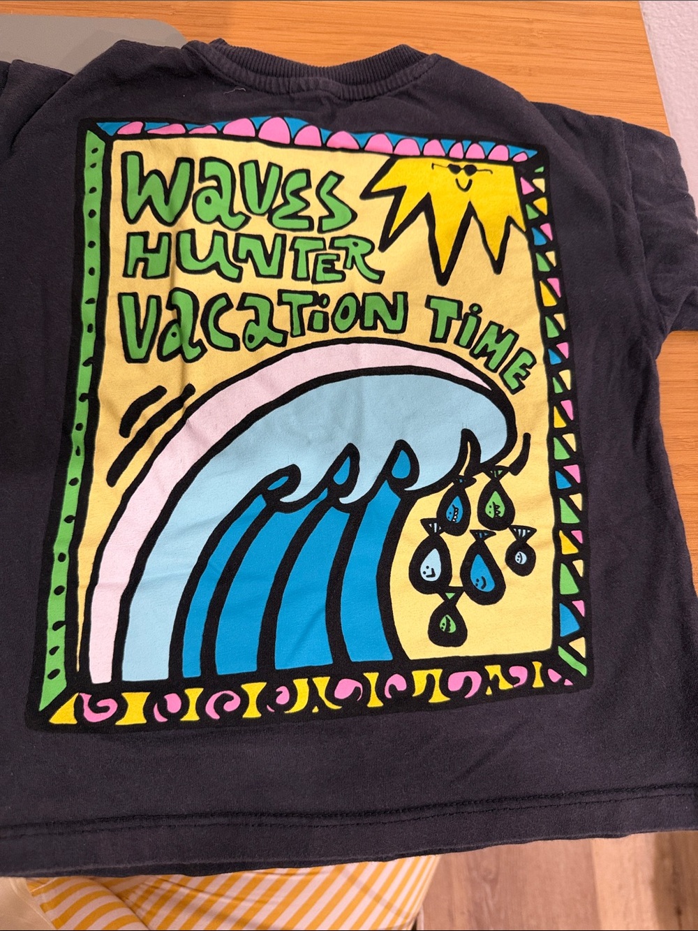 Boy Graphic Tee with Colorful Surf Design - Picture 2 of 2